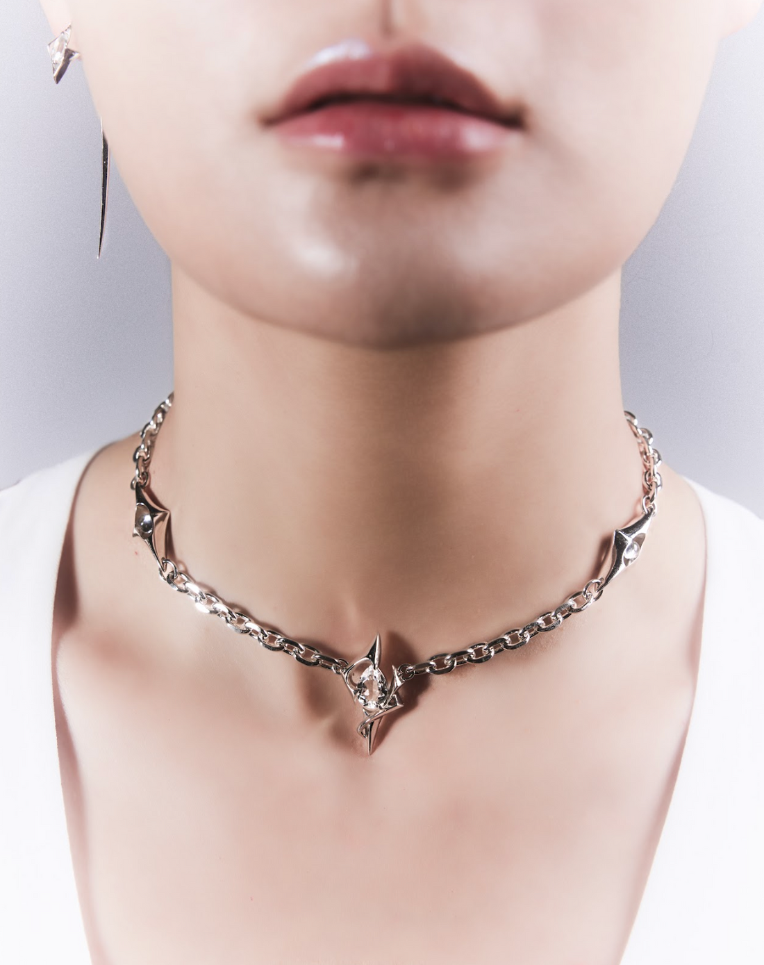 Crux Necklace | Silver & Clear Quartz