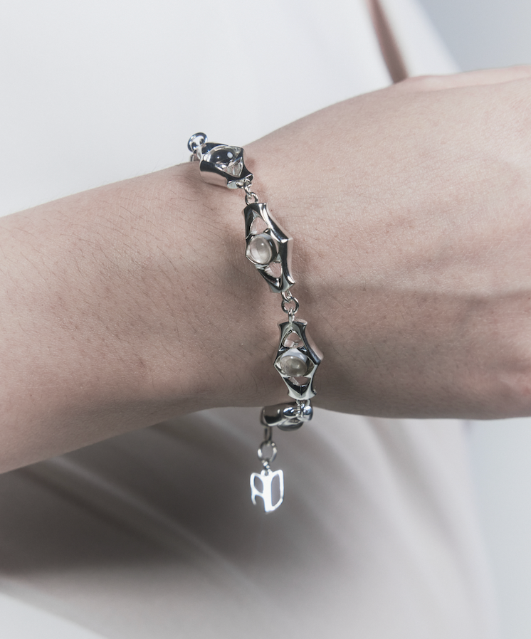 Orbit Bracelet | Silver & Clear Quartz